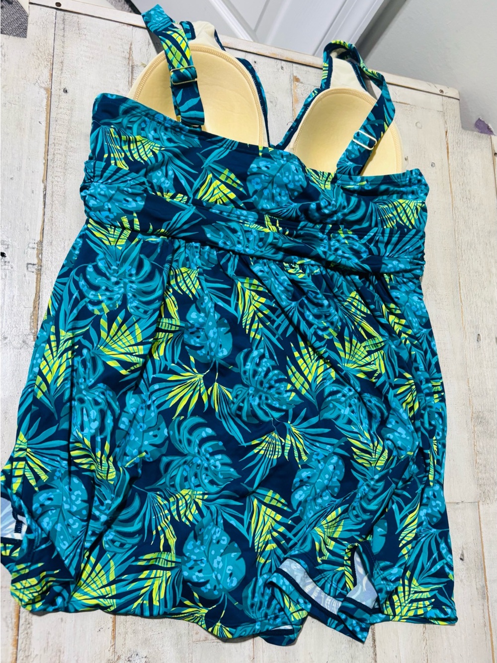 NWOT❤️Swim 360 Palm Leaf Tankini-Sz 16 - Picture 2 of 4